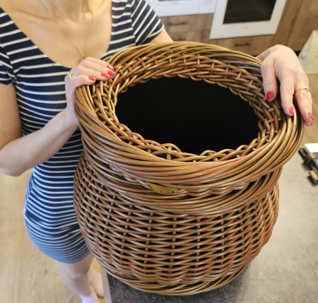 Кашпо из искусственного ротанга вазон бургунди 12 литров